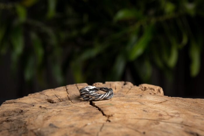 Juodinto sidabro žiedas Simit – Paveikslėlis 2