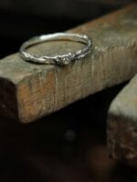 Sidabrinis žiedas su mini šampaniniu deimantu – Paveikslėlis 2