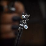 Nedideli topazų auskarai